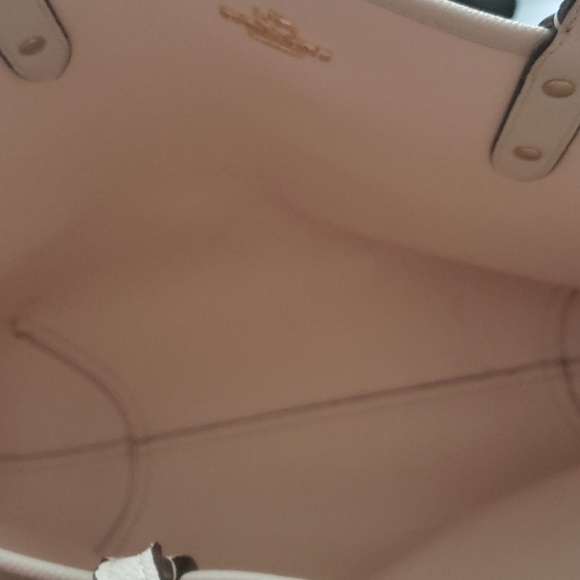 Coach tan and white tote bag with wallet - Picture 2 of 7